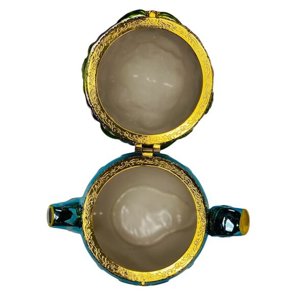 Christopher Radko 6" Hinged Porcelain Trinket Teapot 2006 Spring Bouquet MIB - Picture 6 of 15